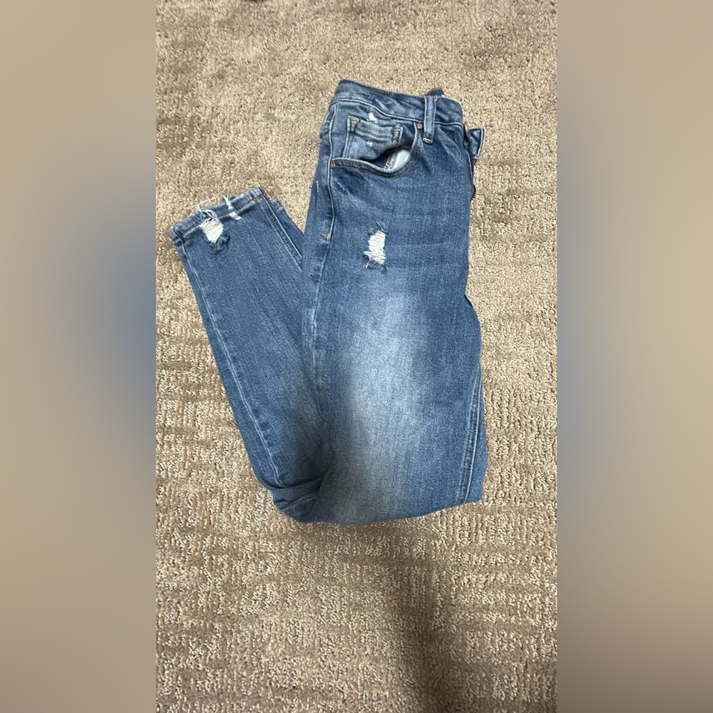 Casual Blue Boyfriend Jeans